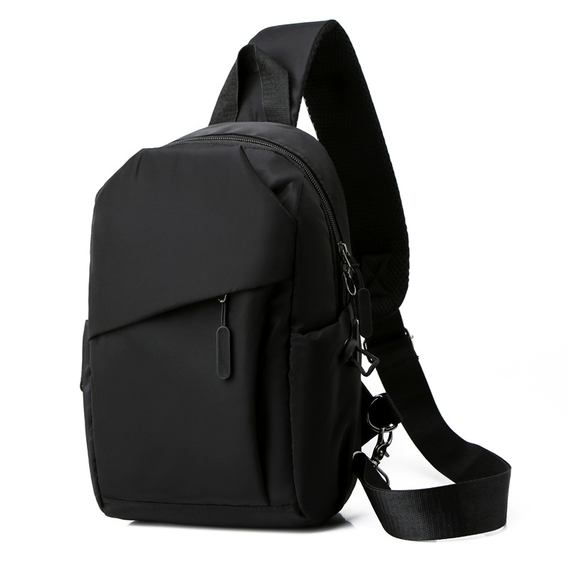 新款男士胸包 单肩斜挎骑车包时尚简约包包校园背包可印制logo