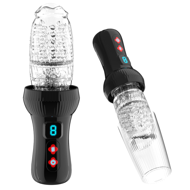 Male masturbation fully automatic rotary telescopic digital display granule airplane cup male exercise device for fun Application Scenario
