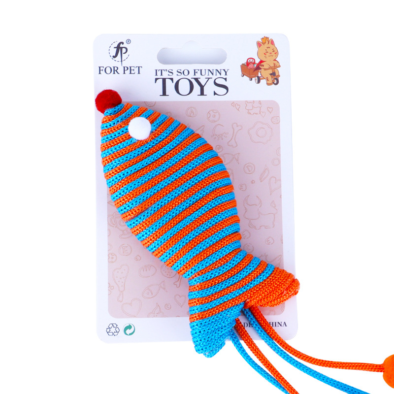 Cute tickle cat bite resistant automatic tickle cat health and safety pet cat toy nylon simulation goldfish factory direct sales Item Picture