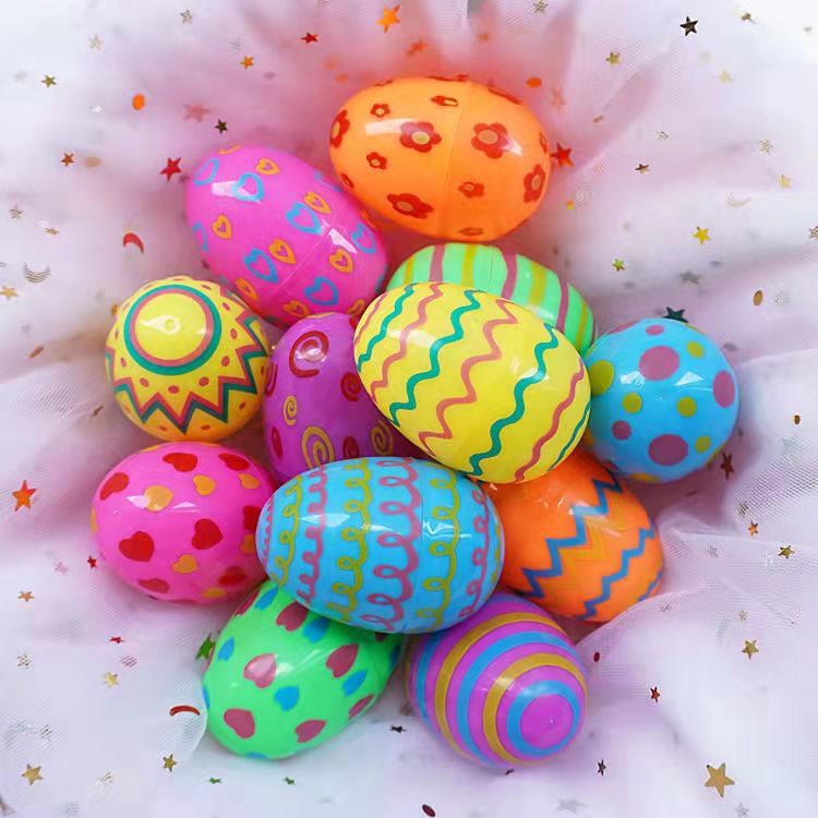 Professional All Kinds Of Plastic Color Eggshell Dinosaur Eggshell Easter Eggshell Plastic Twist Eggshell Candy Eggshell Item Picture