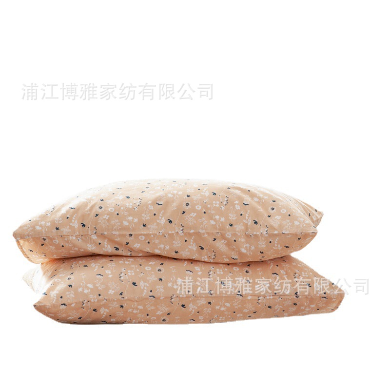 Printed Small Fresh Garden Cotton Pillowcase Single And Double Pure Cotton Washed Cotton Pillowcase Pair Of 2 Wholesale Item Picture