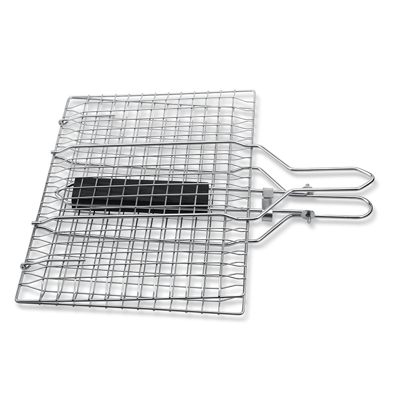 Folding stainless steel grill mesh