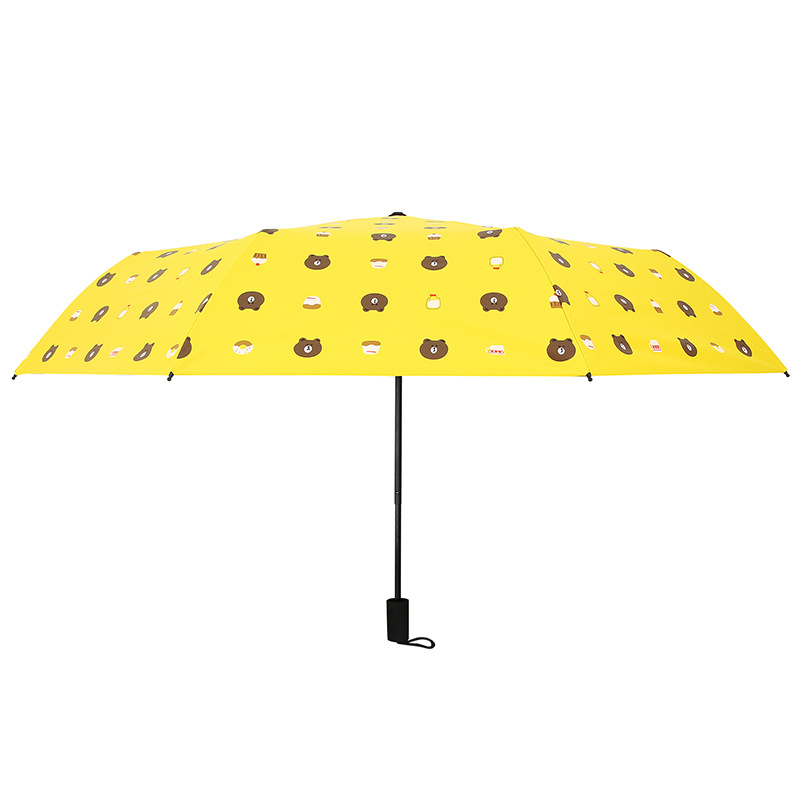 Factory wholesale fully automatic cartoon cute umbrellas, three-fold sun protection umbrellas for both sunny and rainy days, sunshade advertising umbrellas Item Picture