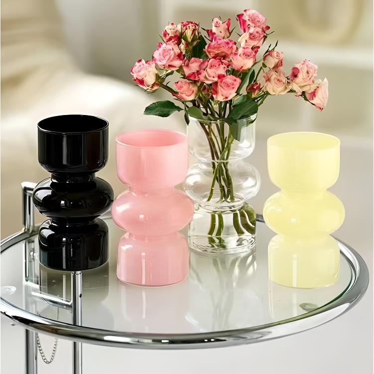 A vintage Fenton French ins glass vase for living room flower arrangement decoration, a light luxury internet-famous vase with high appearance level details Picture