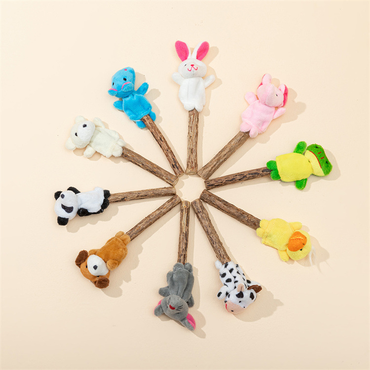 Cat doll wooden Tianliao card head 3D doll, cat snack, tooth-cleaning wooden Tianliao teething stick manufacturer, wholesale cat toys Specification image