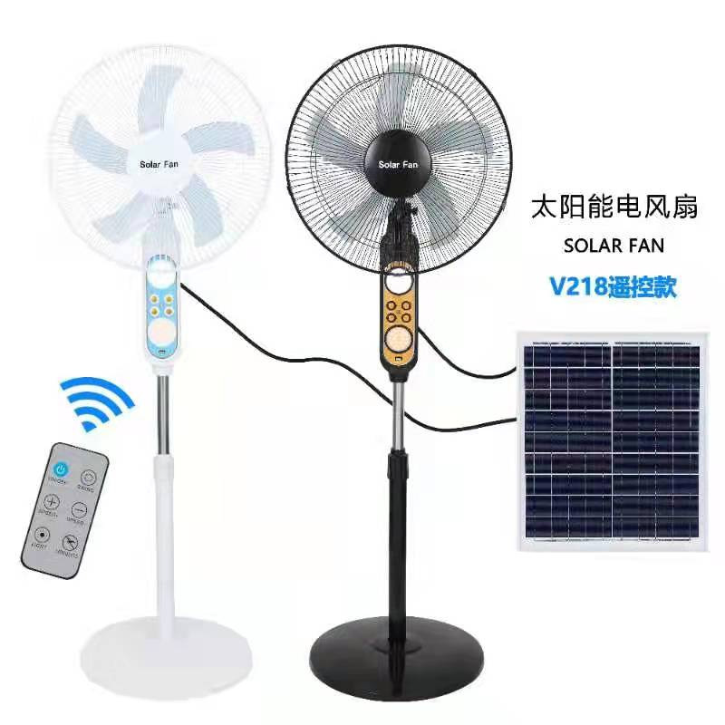 外贸热销太阳能风扇户外电风扇16寸12寸Solar Fan太阳能落地扇