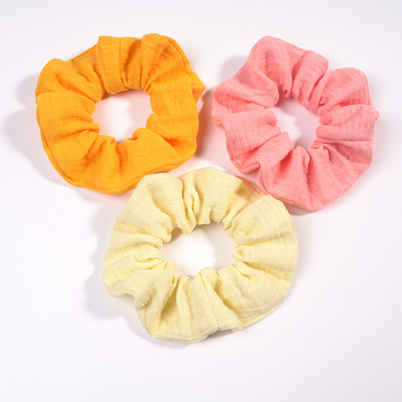 清新甜美纯色系大肠发圈高质量时尚简约头饰日常通勤百搭发饰