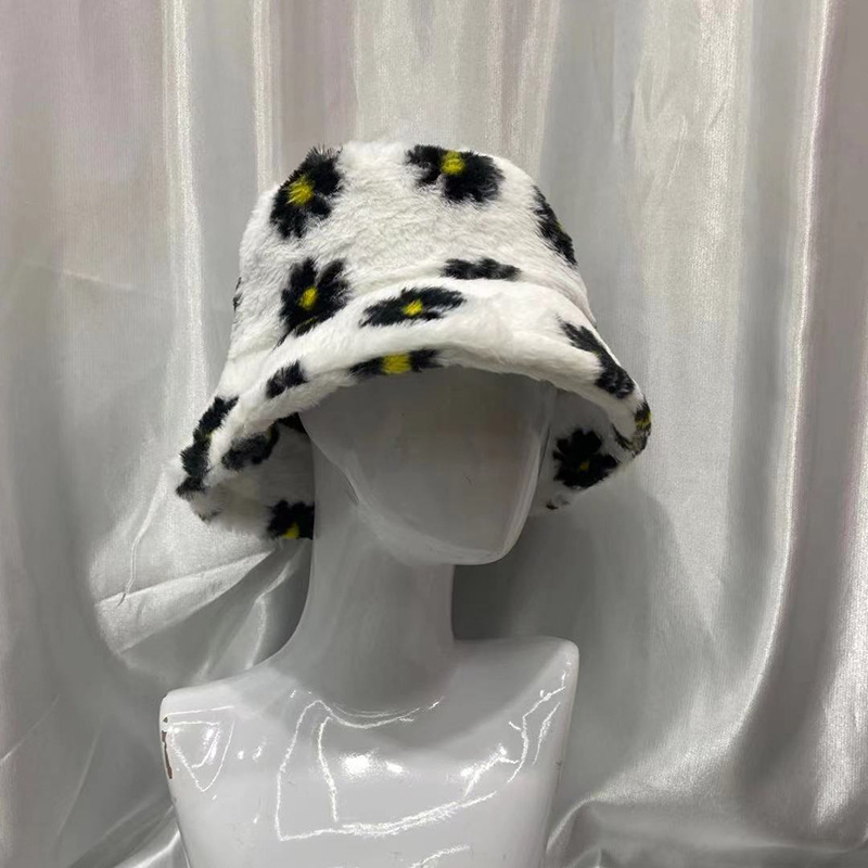2021 New Autumn And Winter Warm Men And Women Tie Dye Wide Eared Dome Spot Geometric Pattern Fisherman Hat Tide Item Picture