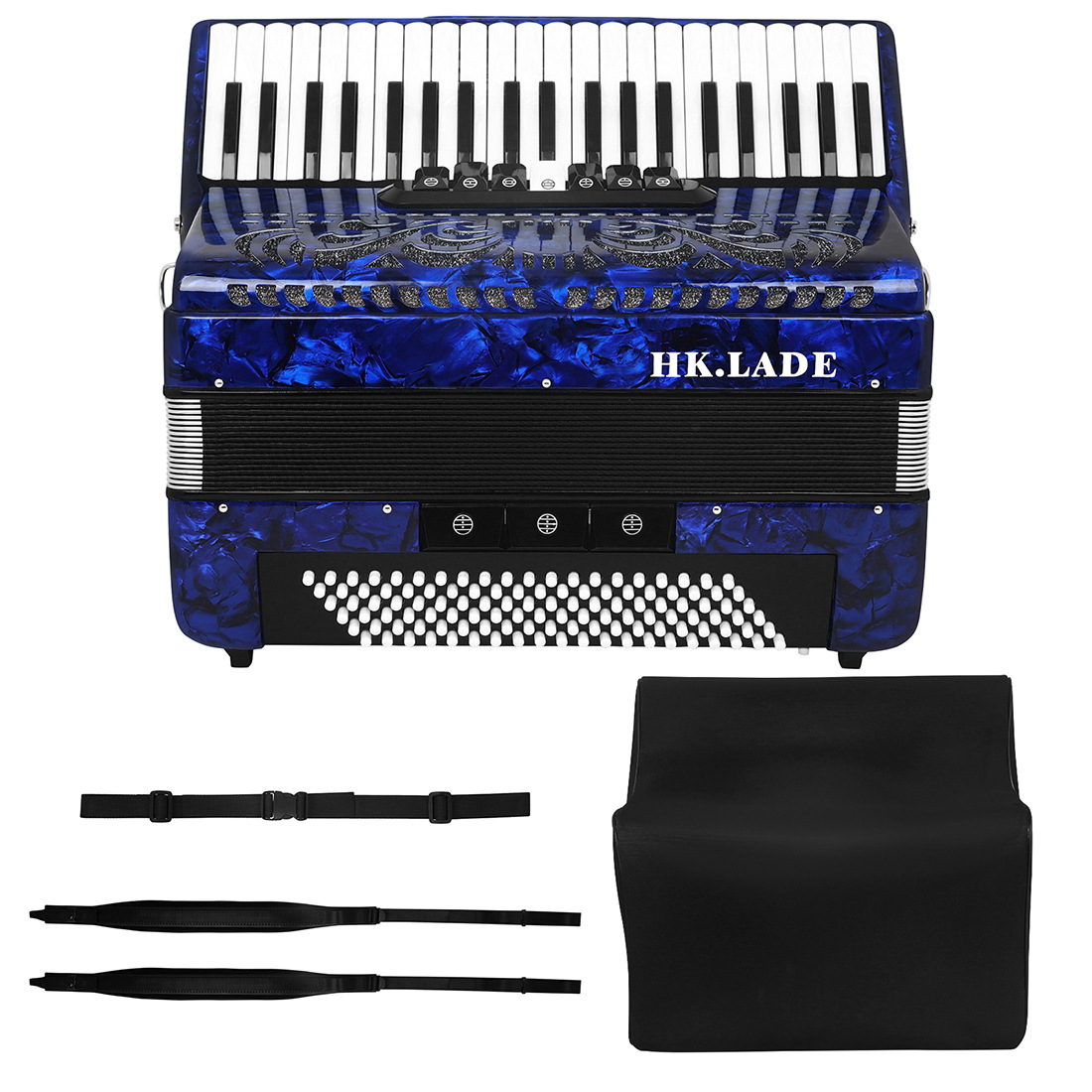 HK.LADE 7 teclado acordeón diacrítico 120 bajo 41 teclas instrumento de acordeón para adultos instrumento de teclado para principiantes Item Picture
