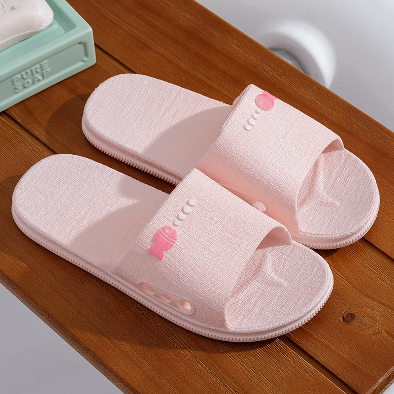 New Wholesale Home Slippers Female Home Non-Slip Soft Bottom Bathroom Hotel Couple Cute Slippers Male Bath Specification drawing
