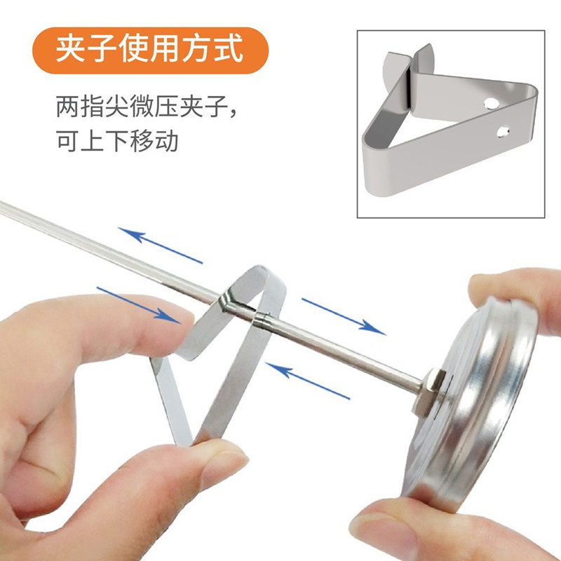 Deep fryer thermometer, stainless steel kitchen household thermometer, high-temperature oil temperature gauge, food baking, candy oil temperature gauge Application Scenario