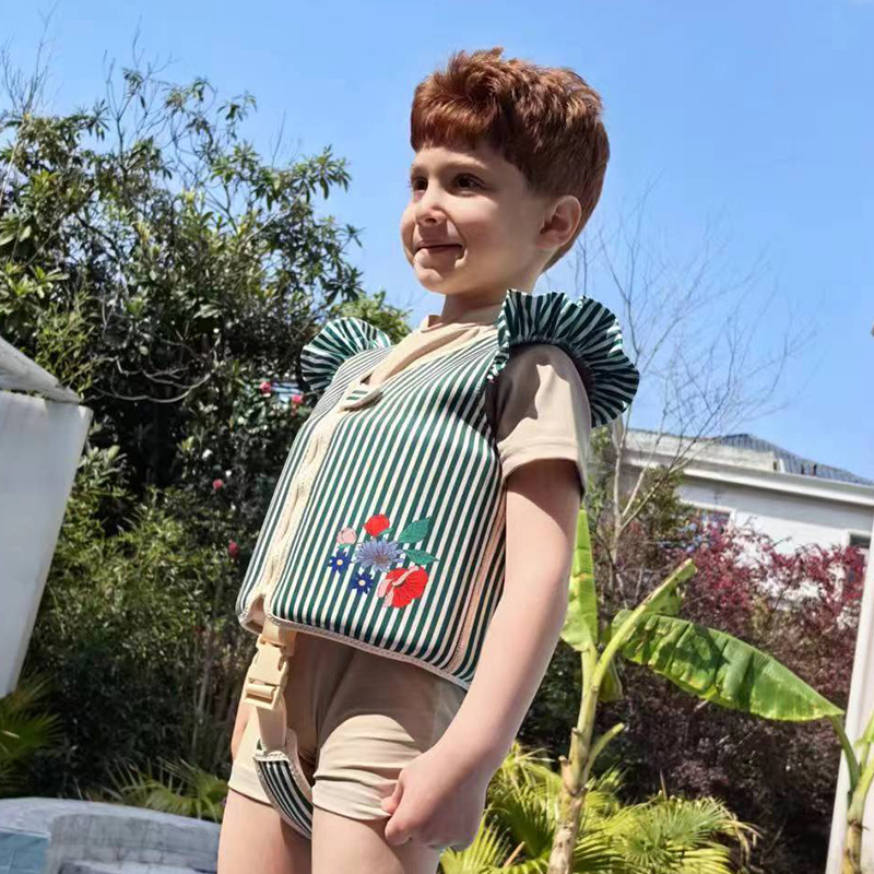 24 New Baby Buoyancy Vest Cartoon Print Non-Inflatable Buoyancy Coat Cute Lace Design Swimming Life Vest details Picture