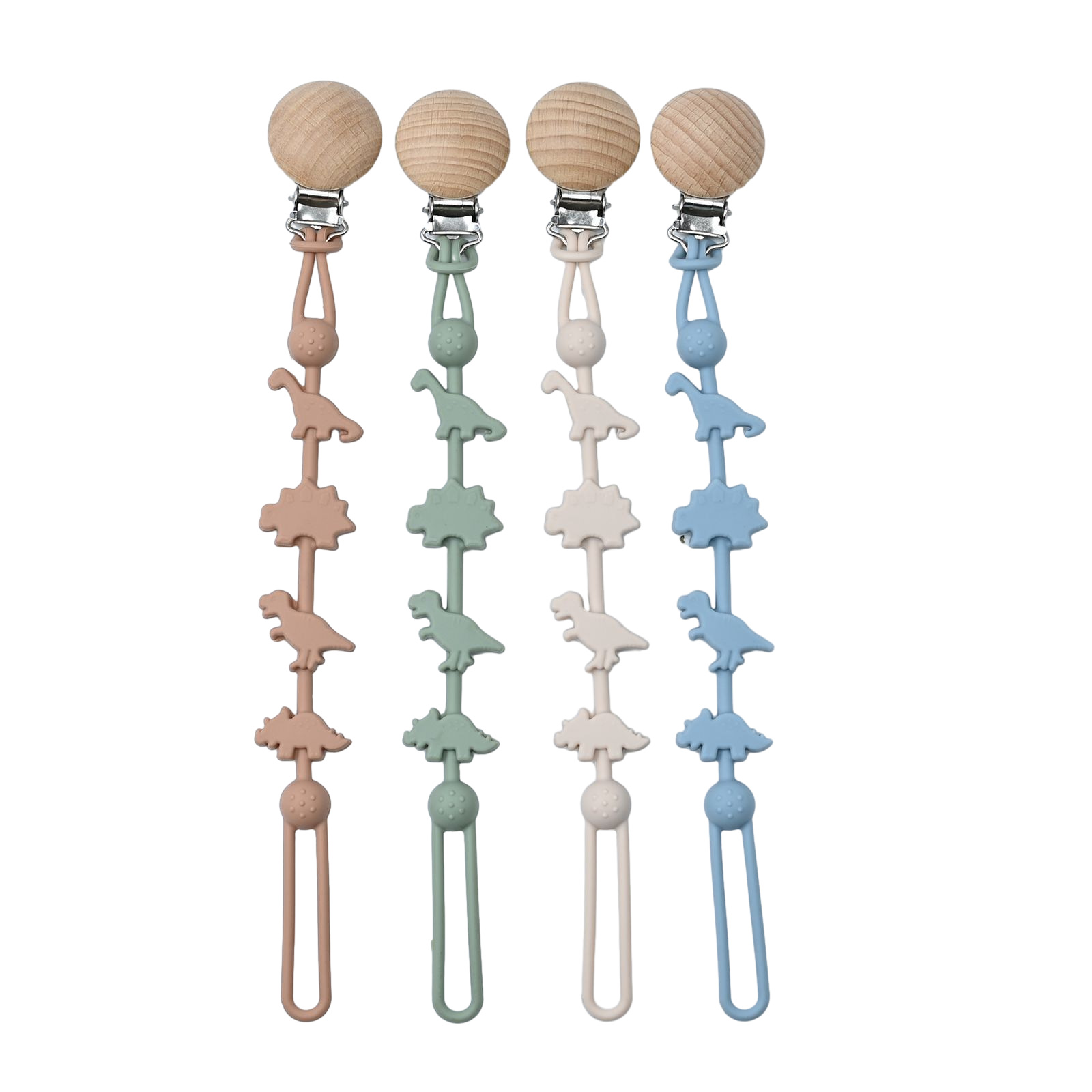 Cross-border baby silicone pacifier chain, children's teething toy anti-loss chain, food-grade all-in-one soothing anti-drop chain Item Picture