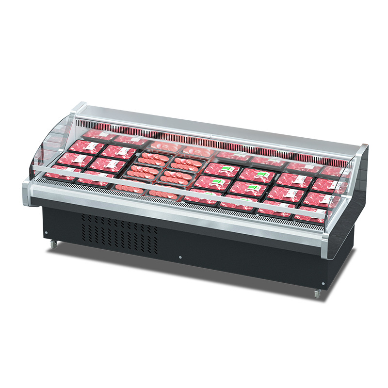 Fresh meat cabinet, commercial supermarket fresh pork and beef refrigeration display cabinet, horizontal herbal tea, marinated food and cooked food cabinet, preservation cabinet Item Picture