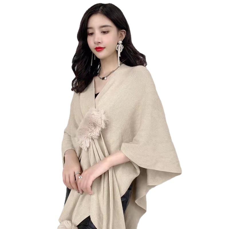 Cashmere Imitation Double-Sided Scarf Female Autumn And Winter Long Warm Dual-Use Korean Version Of All Fashion Summer Air Conditioning Cape Cape Item Picture