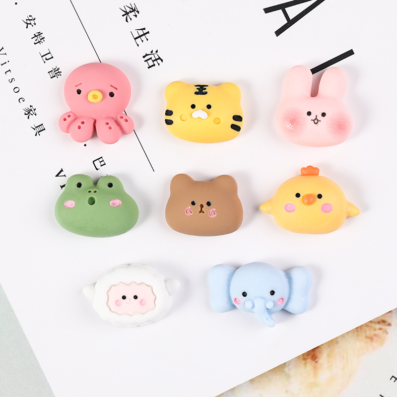 New resin accessory cartoon cute animal sheep diy cream glue phone case patch storage box material details Picture