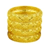 Cross-border Dubai women's 24K gold-plated hollowed-out bracelet, Indian Arab bride wedding jewelry gold bracelet wholesale Item Picture