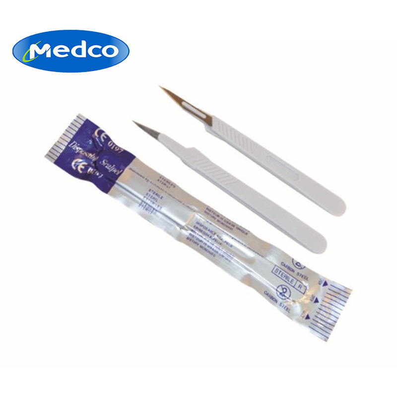 跨界专供一次性塑柄刀手术刀无菌独立铝箔包装医疗刀外科手术刀片