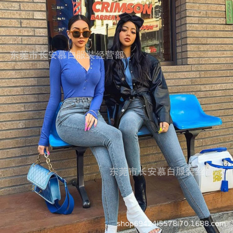 9-yuan pair of women's denim trousers for export to Europe and America, fashionable and versatile straight-leg pants, wholesale from street stalls Application Scenario