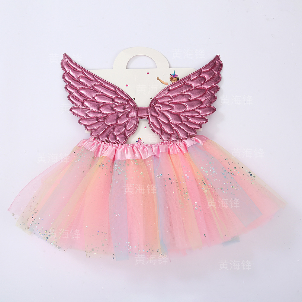 Baby trumpet angel wings Princess flower fairy butterfly wings harness baby one year old shoot jewelry props details Picture