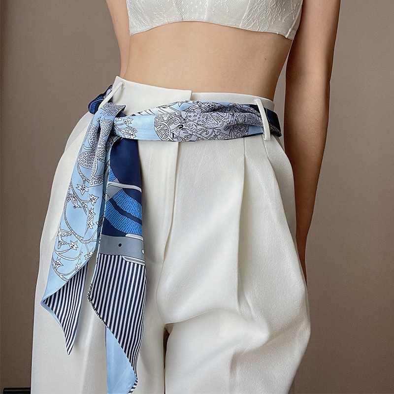 Girdle Women's Headband All The Senior Sense Thin Spring And Autumn With Shirt Ribbon French Ribbon Long Small Silk Scarf details Picture