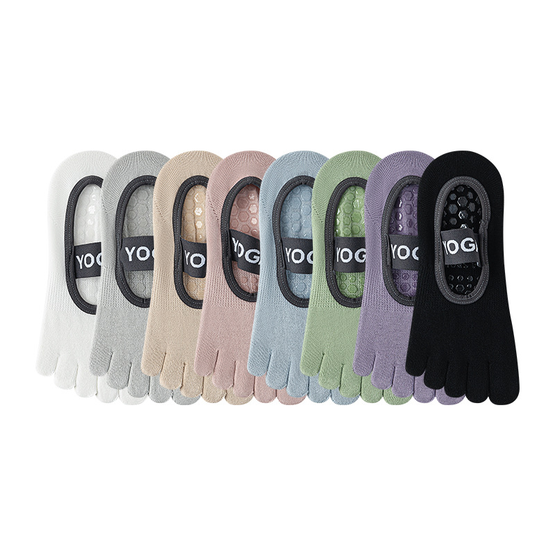Spring and autumn women's Pilates Yoga socks, antibacterial running, fitness, skipping rope, professional five-finger socks, sports socks, Zhuji socks Item Picture