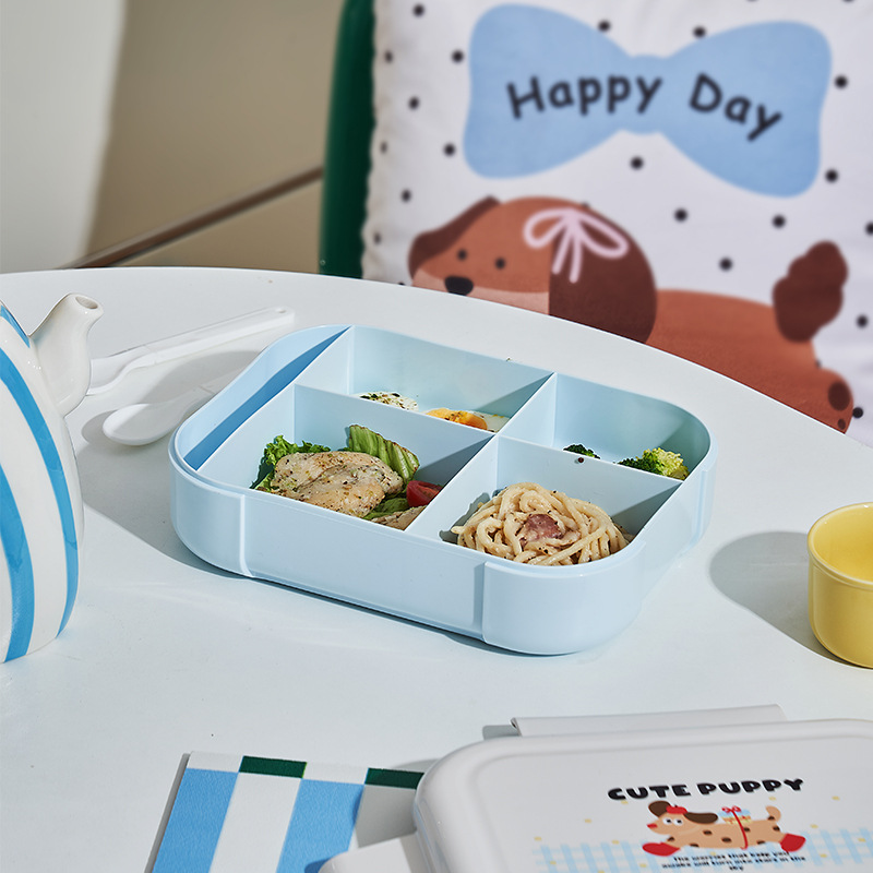 Fun cartoon dopamine lunch box, tableware lunch box, student and office worker compartments bento box, high appearance level preservation box details Picture