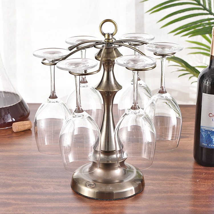 Creative red wine glass rack, household upside-down red wine glass storage rack, restaurant red wine cabinet display item, European-style tall wine rack Specification image