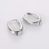 A new batch of retro women's earrings and accessories featuring smooth metal U-shaped ear buckles and geometric oval ear rings from Japan and South Korea Specification image