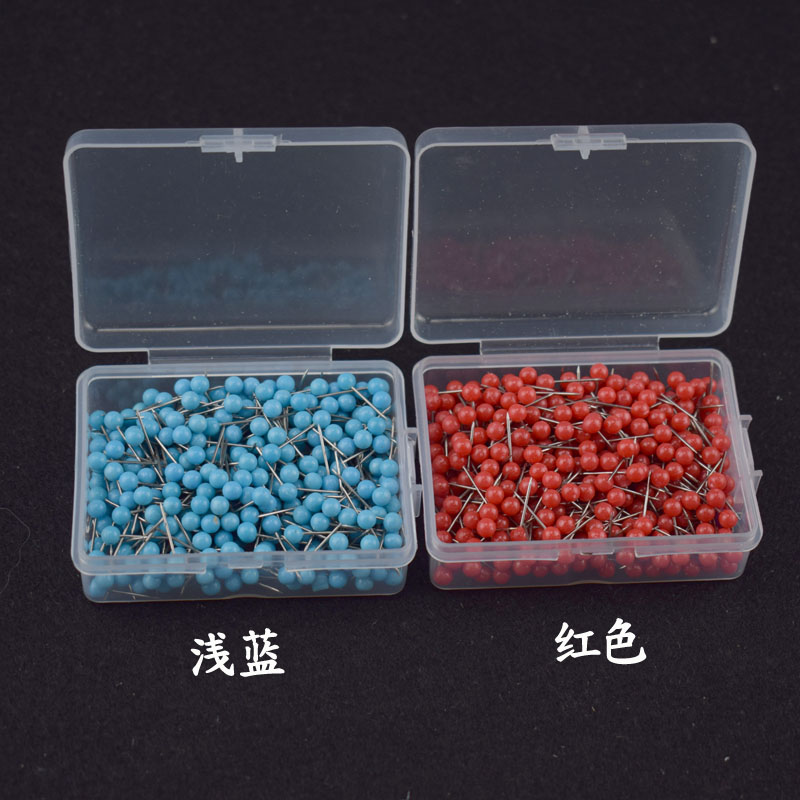 500 Sets Of Solid Color Small Map Pin Fixed Pin Color Pin 4Mm Round Head Short Pin Corkboard Marking Nails details Picture