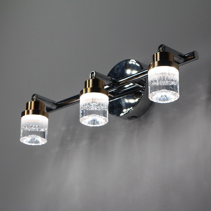 European and American crystal mirror front interior wall light bathroom led modern simple dressing light bathroom mirror cabinet mirror light Application Scenario