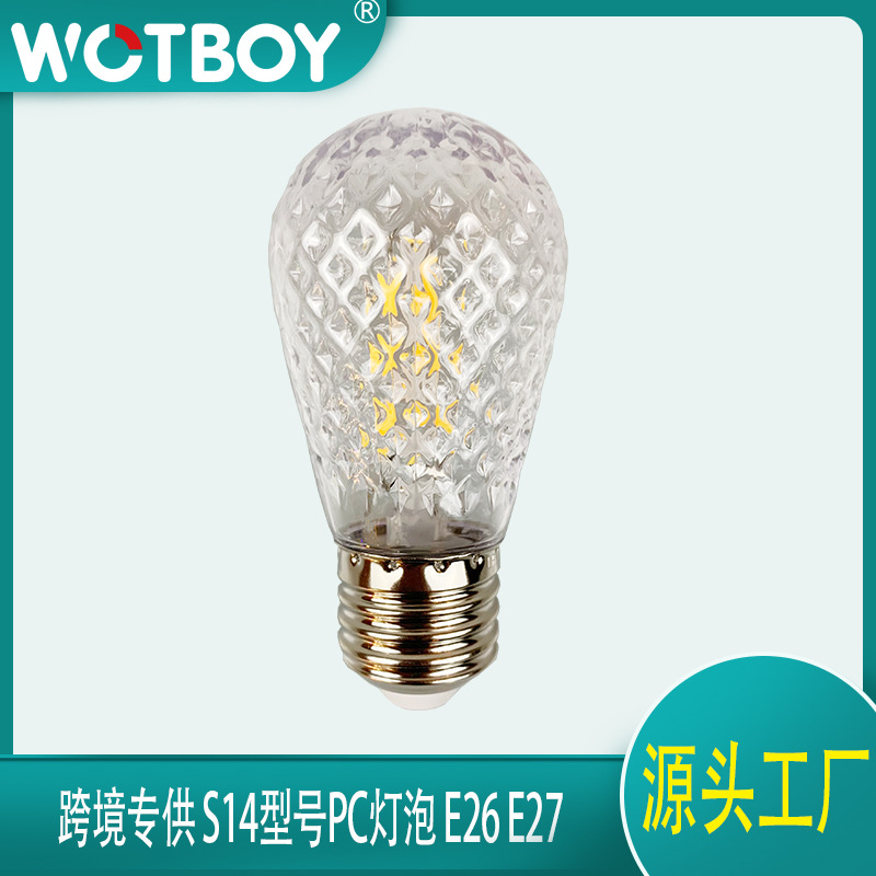 Manufacturer custom S14 outdoor decorative light bulb 120V European regulation 220VLED bulb