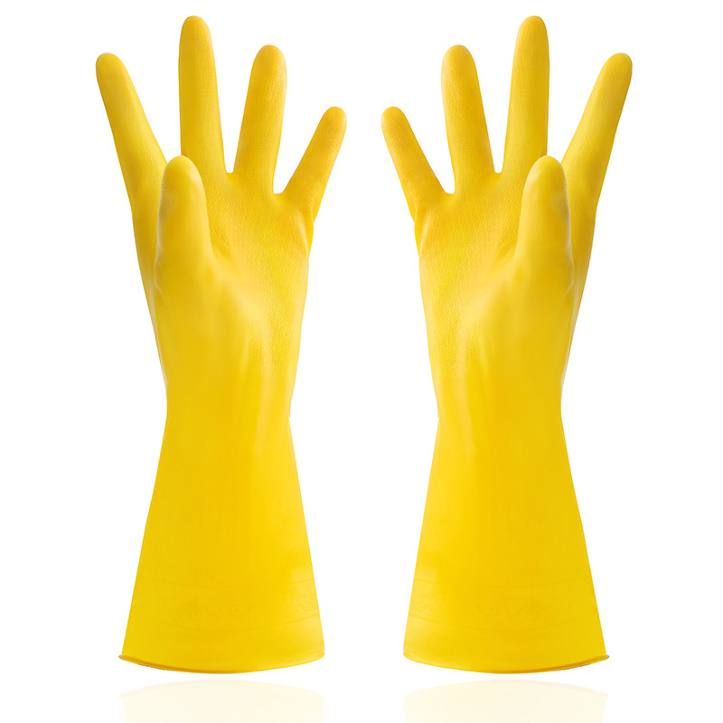 Yellow ox tendon labor protection dishwashing honor, Nanyang gloves, women's industrial leather, household cleaning, kitchen rubber latex protection Item Picture