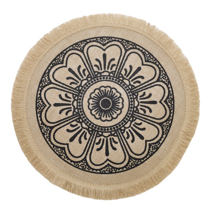 餐巾/餐垫/梳妆台垫子/陶瓷圆杯垫/洗浴隐形地漏塑料白底实物图