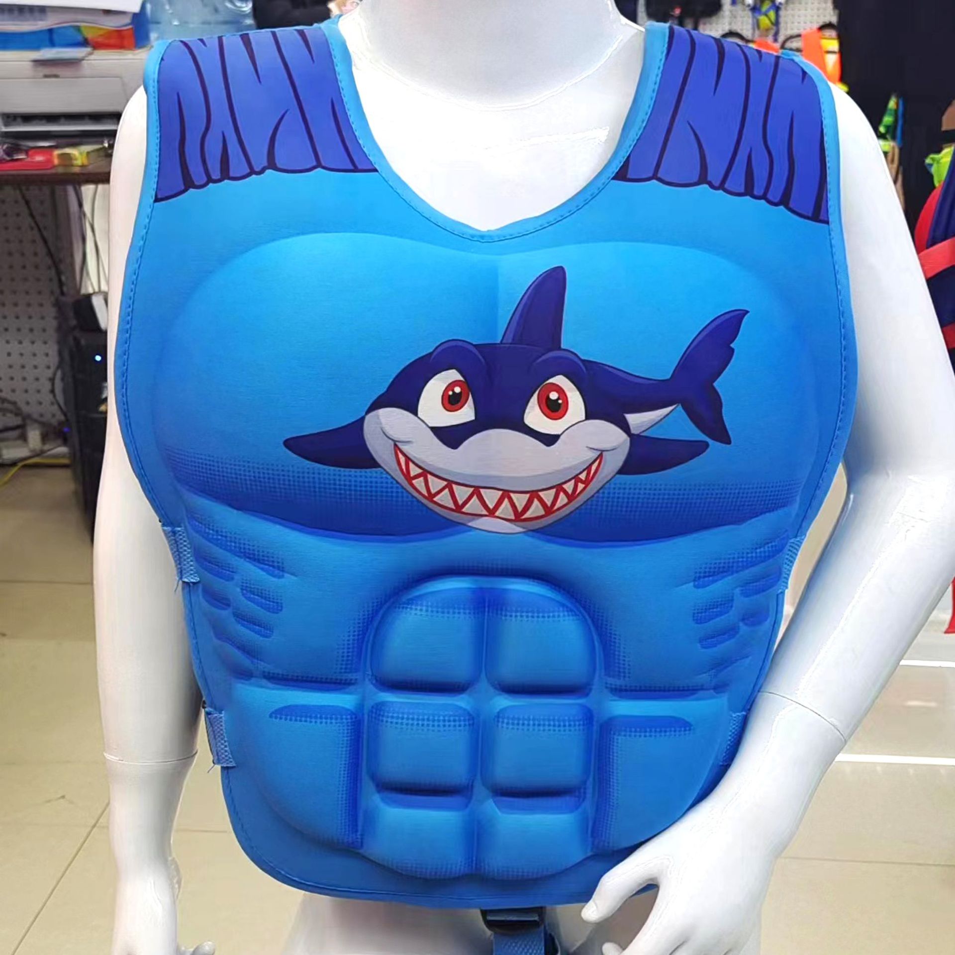 Cartoon Muscle Children's Lifejacket Hand Sleeve Baby Learn Swimming Clothes Buoyancy Clothes Children's Swimming Vest Specification drawing