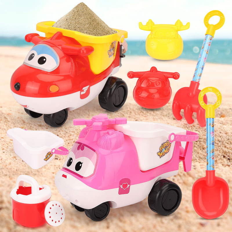 2022 Authentic AofI Super Feixia Ledi Beach engineering vehicle Set combination children's outdoor beach toys details Picture