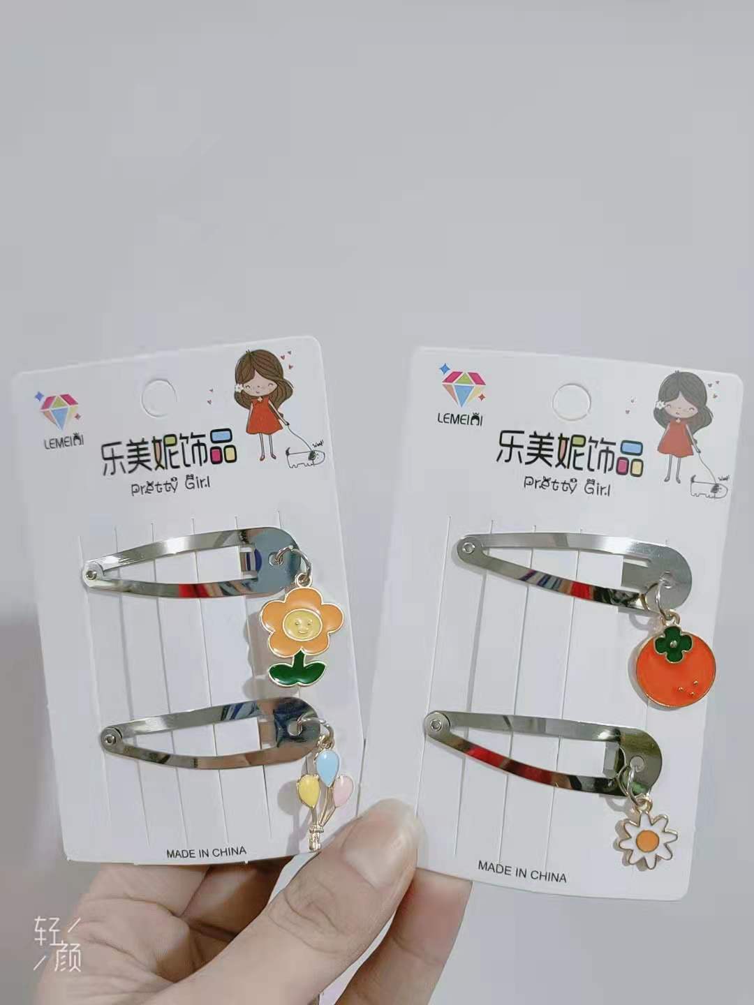 N3333 glossy two pendants, BB clips, duck clips, hair clips, hair accessories, Japanese and Korean accessories, 2-yuan store wholesale supply Item Picture