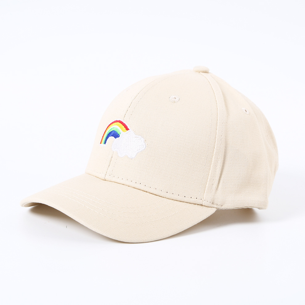 Wholesale Korean Version Of Fashion Sports Cotton Children's Dome Curved Hat Solid Color Sun Hat Breathable Outdoor Baseball Cap Specification drawing