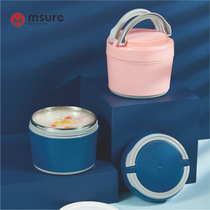 304 stainless steel insulated lunch box round mini with handle portable lunch box students office lunch box wholesale