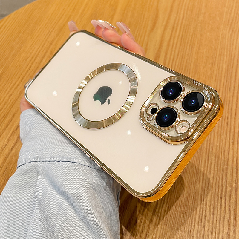 For iphone14 case electroplated magnetic 12 Apple 13 case New 14Promax silicone transparent Application Scenario