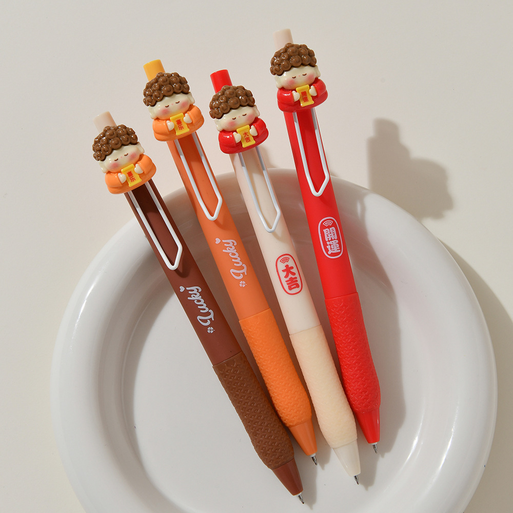 Chen Xi Good Luck Little Buddha Press the 0.5mm tip of the ST gel pen for smooth writing. It is a student stationery signature pen details Picture