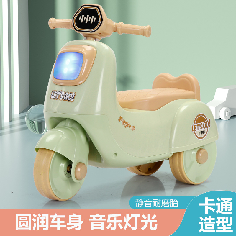 新款卡通儿童三轮车1-3岁男女宝宝可坐摩托车造型三轮防侧翻童车