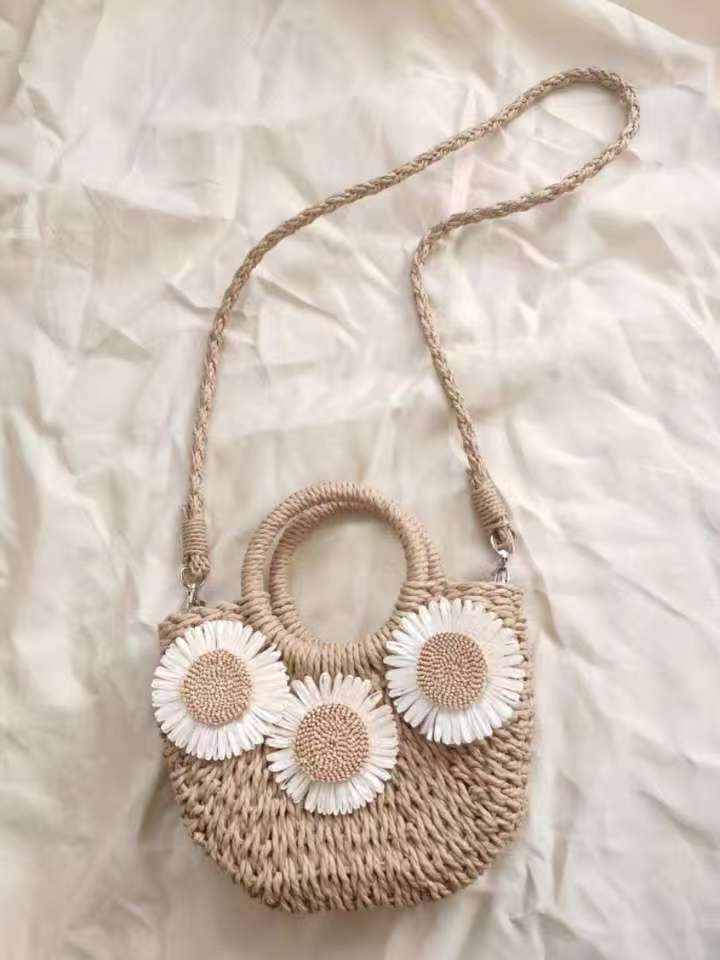 2025新款手工编织包女百搭斜挎单肩手提草编包时尚休闲女士包袋皮具潮流款详情6