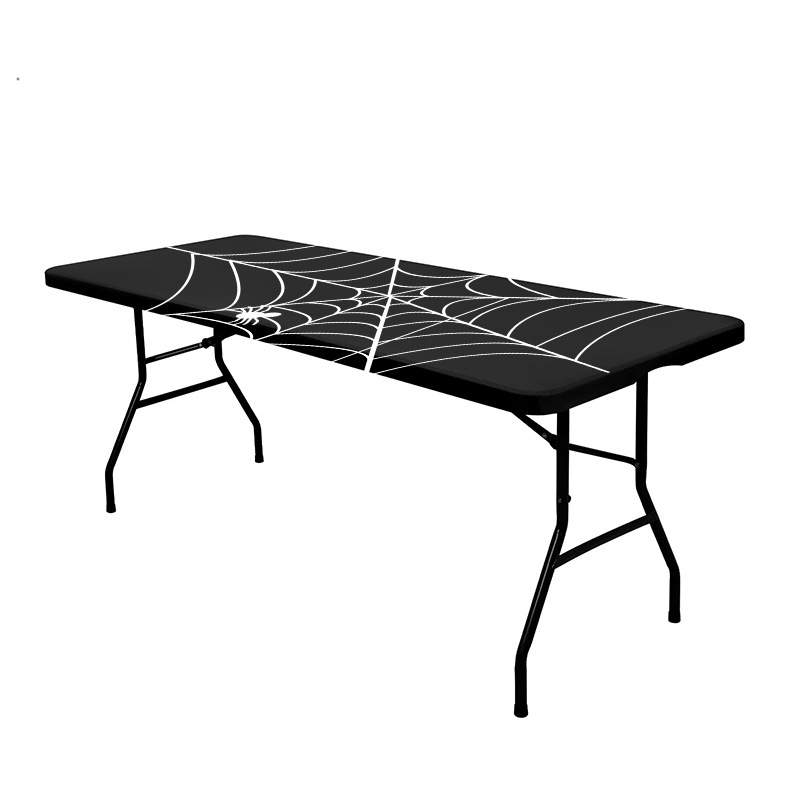 Cross-border spandex outdoor elastic tablecloth, party supplies, picnic tablecloth, washable, foldable rectangular polyester tablecloth Item Picture
