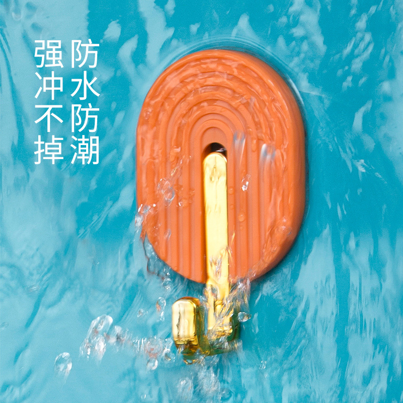 Light luxury hook, self-adhesive, multi-functional towel, bathroom hook, traceless hook, light luxury door back bag hook factory Application Scenario