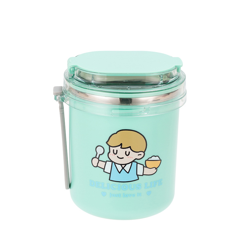 Wholesale of cross-border 304 stainless steel children's water cups, office workers' portable breakfast cups and portable multi-purpose soup cups Item Picture