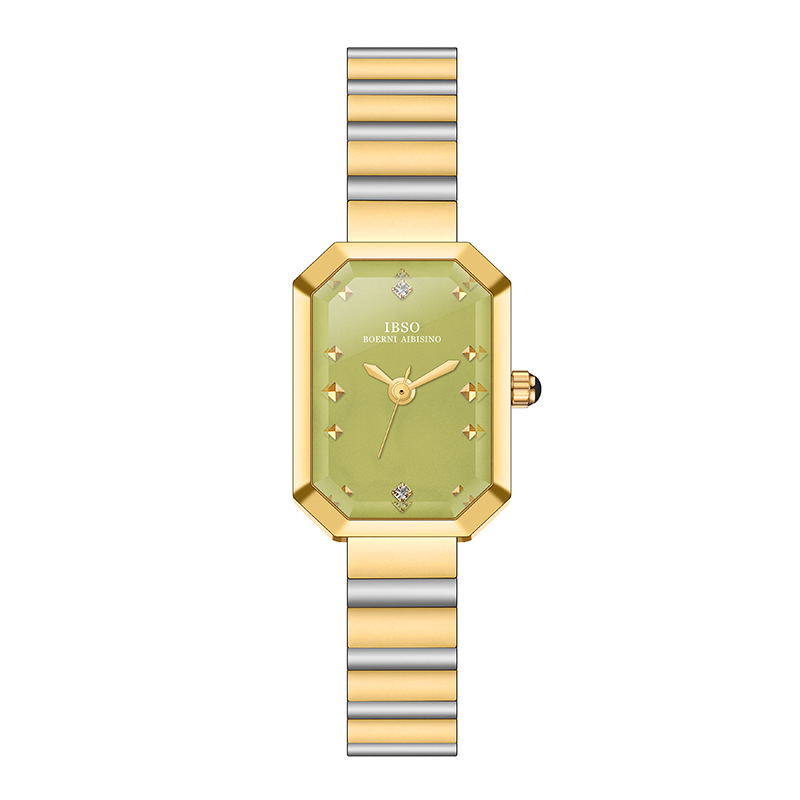 IBSO's new 1051 square steel band quartz watch with water resistance cross-border trade wholesale details Picture