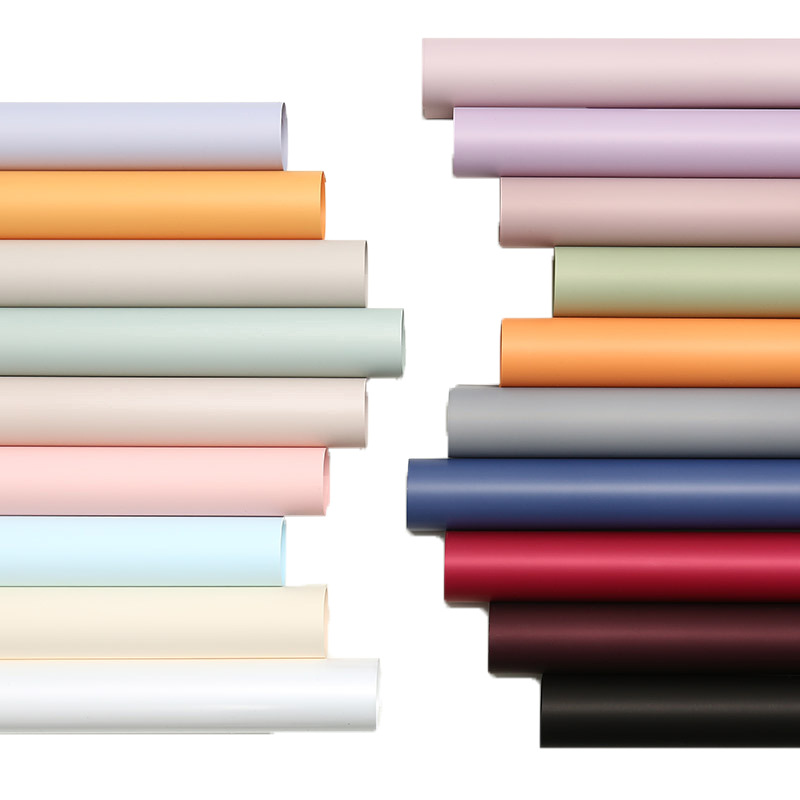 Korean-style paper bouquet wrapping paper thickened waterproof flower wrapping paper florist bag flower decoration monochrome Ouya paper material Item Picture