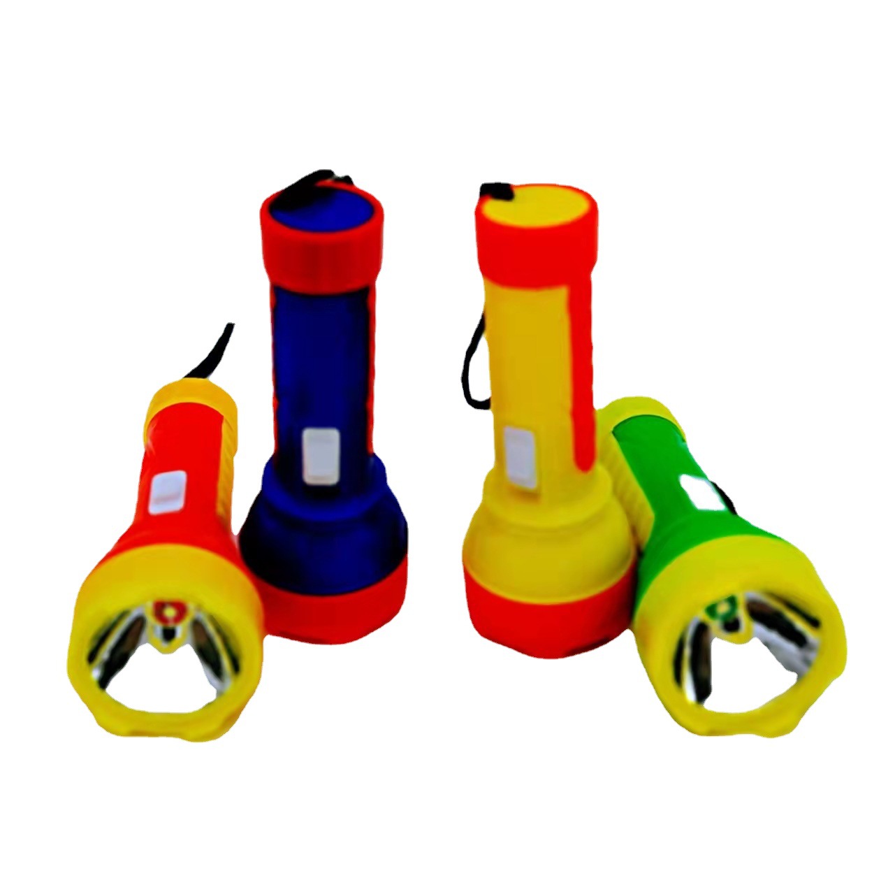Venta al por mayor de 2 yuan tienda cien fuentes mini color pequeña linterna fuente de stand de tierra llevar luz brillante LED barril de mano al por mayor Item Picture