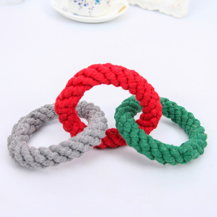 Pet toy Cotton knot three chain dog toy Circle Training pet supplies Dog toy